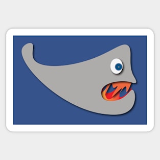 Angry Shark Sticker